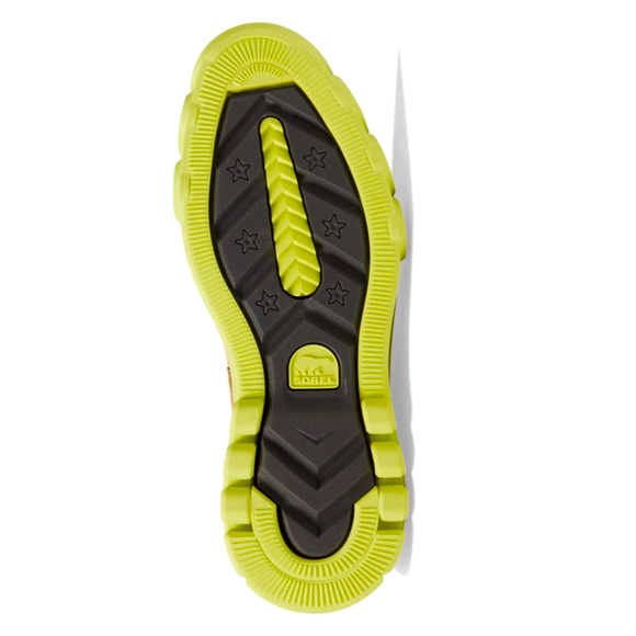 SOREL Leather Caribou™ X Chelsea Waterproof Boot in Tan w/ Green Rubber Sole-9 - Picture 8 of 12